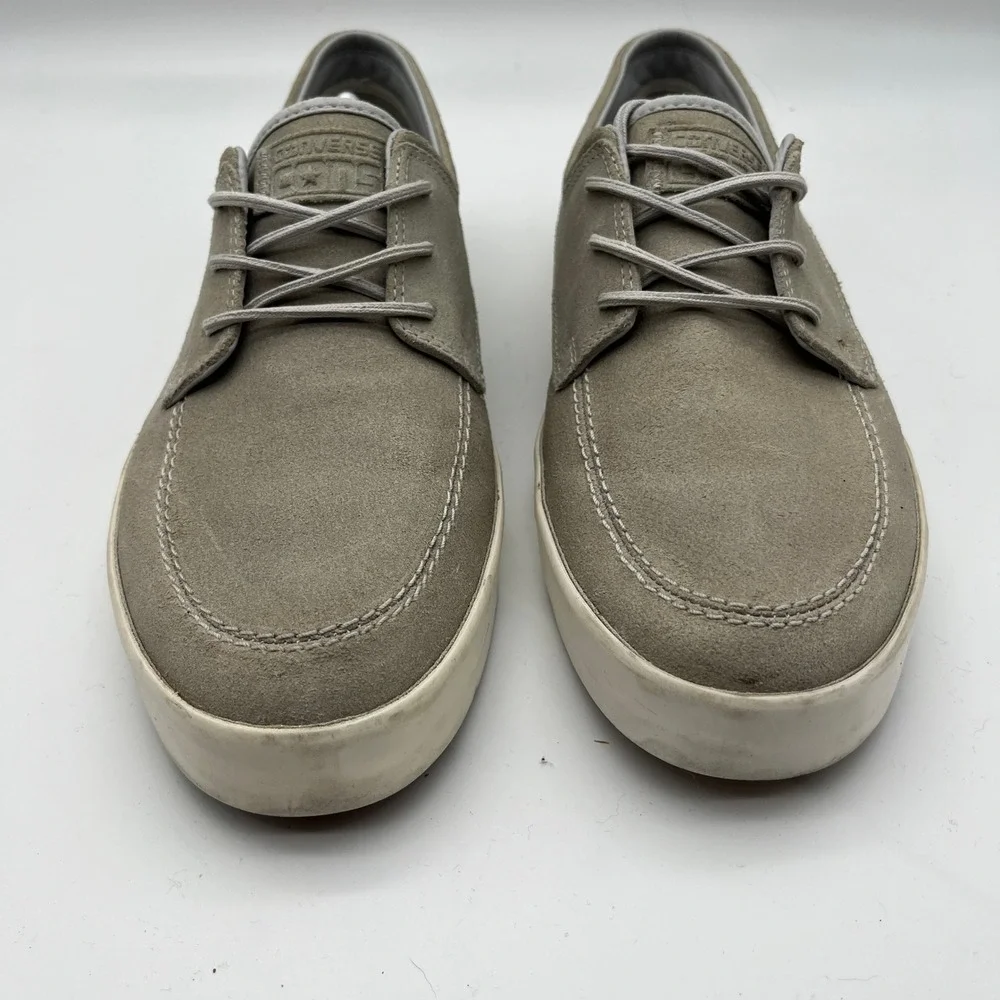 Converse CONS 147540C M 13 Gray Suede Skate Shoes Low Top Moccasin Toe‎ Sneaker - Picture 2 of 10